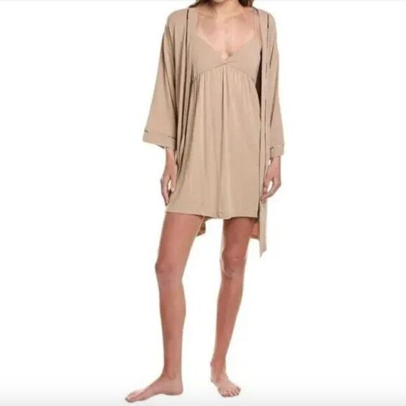 Hale Bob Luxury 2pc Nightgown & Robe Set Size M and XS - Picture 2 of 4